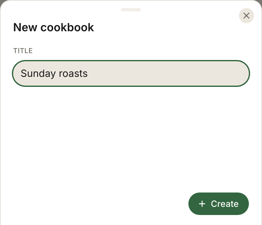 Creating a cookbook from the Library