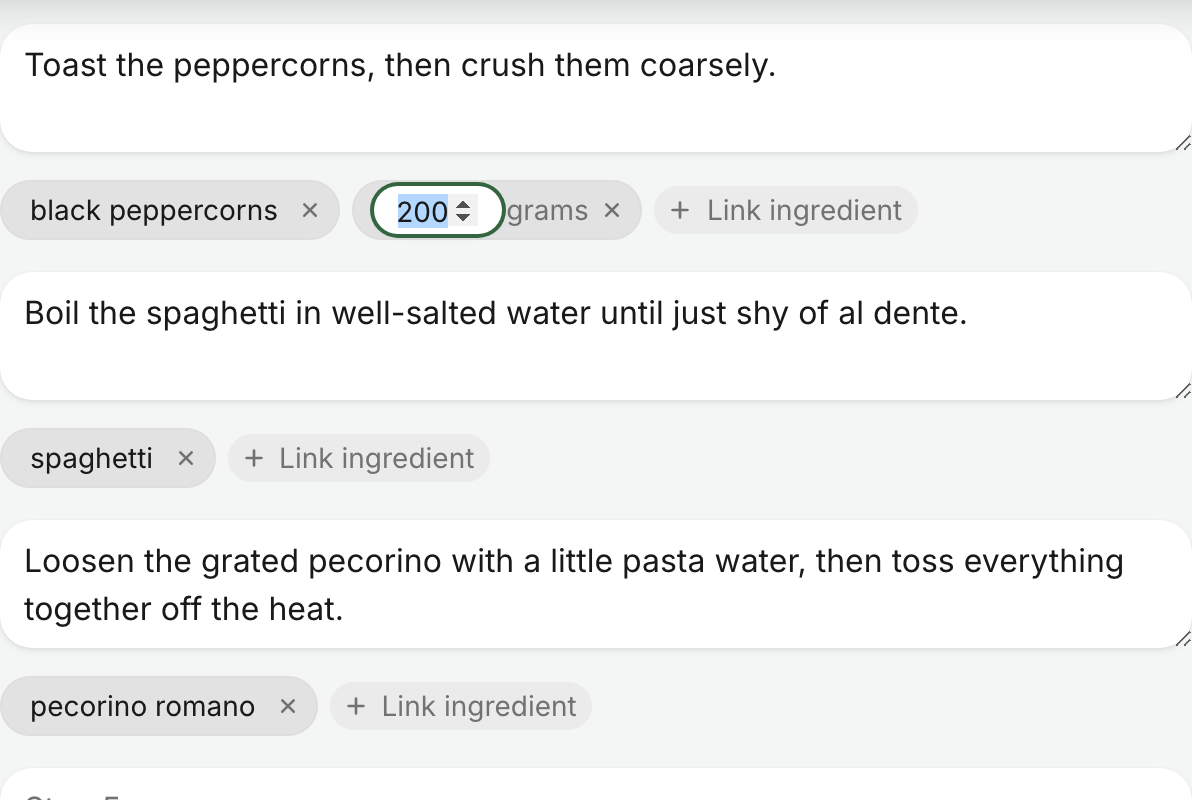 The ask: an amount entry opens over a freshly attached chip